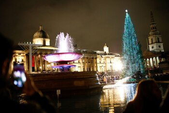 LONDRES, UK. En Trafalgar Square