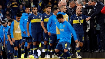 Los jugadores de Boca Juniors