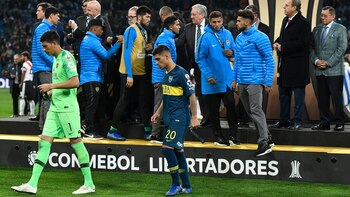 Cardona tuvo que ver la derrota de Boca con River desde la tribuna (Adrian Quiroga/Infobae)