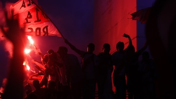 El Obelisco y los colores del campeón (Foto: Matías Baglieto)