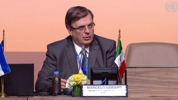 Marcelo Ebrard en Marrakech (Foto: @cepal_onu)