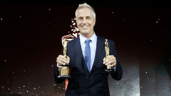 Marley, con los dos premios de su hijo: el rey de redes y el Martín Fierro de oro