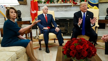 Donald Trump discute en el