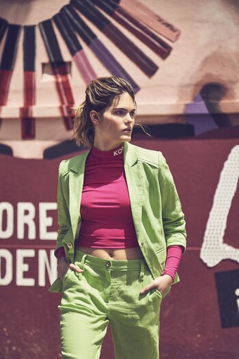 Saco y pantalón de lino