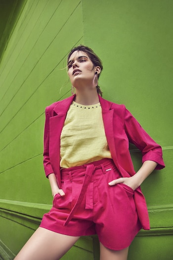 Saco y short de lino