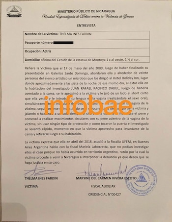 La denuncia de Thelma Fardin
