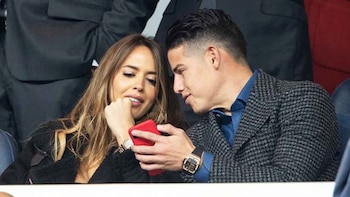 James Rodríguez y Shannon de Lima en la final de River y Boca.