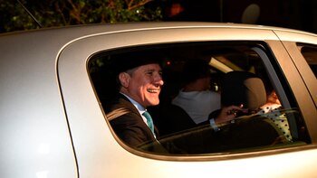 Boudou al llegar a su