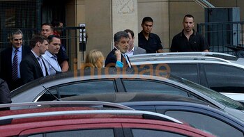 Gianfranco Macri, al retirarse de