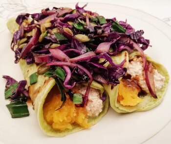 Canelones de harina de arvejas