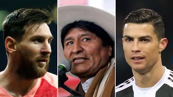 Lionel Messi, Evo Morales y