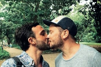 La foto con Guillermo, su