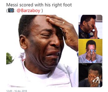 “Messi anotó con su pie