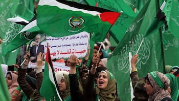 El grupo terrorista Hamas celebró