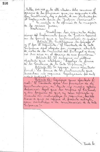 El párrafo de la acordada