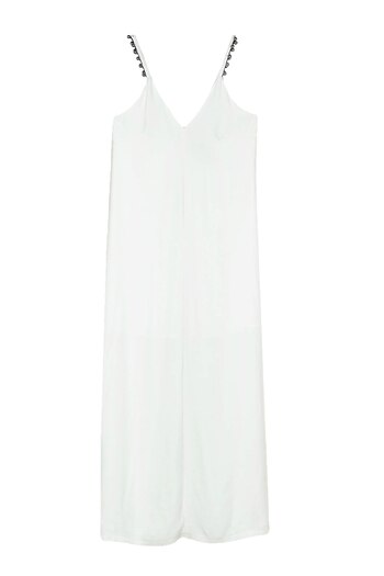 Vestido con borlas plata en