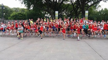 Corredores se juntan tres veces