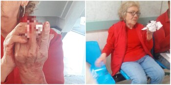 La señora tuvo que ser