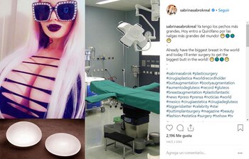 Sabrina Sabrok mostró los implantes