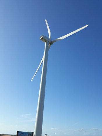 Uno de los generadores eólicos