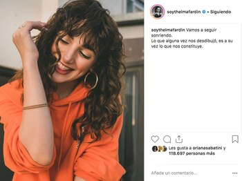 El mensaje de la actriz