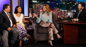 Yalitza compartió a Jimmy Kimmel
