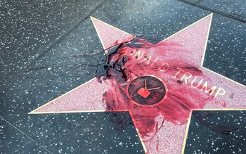 La estrella de Donald Trump fue colocada en 2007 (Foto: Twitter @hayleyghoover)