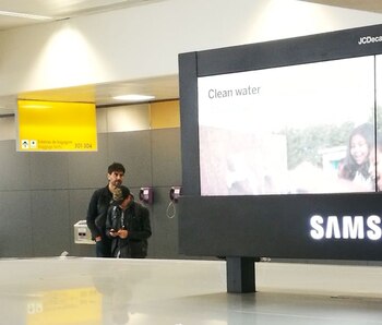 La primera imagen del actor en San Pablo. (Foto: @GZaffora)