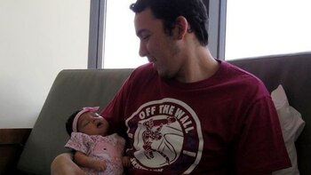 Aluminé junto a Alejandro, su