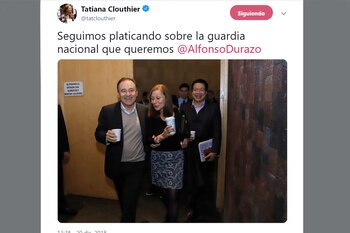 Tatiana Clouthier con Alfredo Durazo,