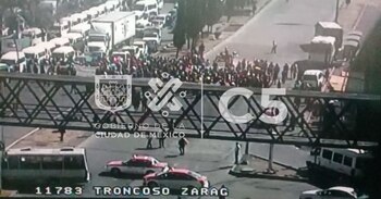 Protesta de campesinos en la