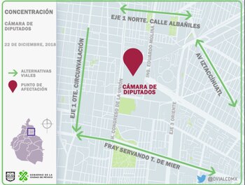 Mapa de las inmediaciones de