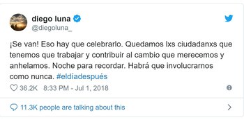 Luna celebró el resultado de