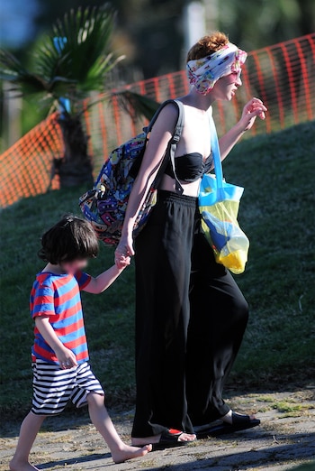 La actriz y su familia