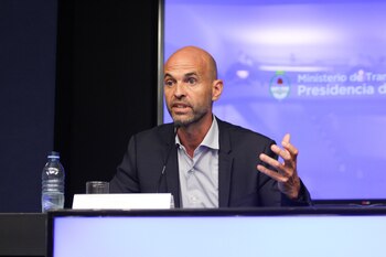 Guillermo Dietrich durante el anuncio