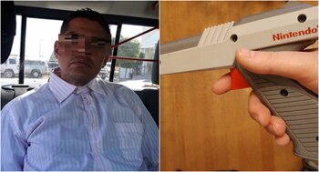 El sujeto envolvió la pistola