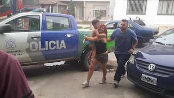 El nene tras ser rescatado