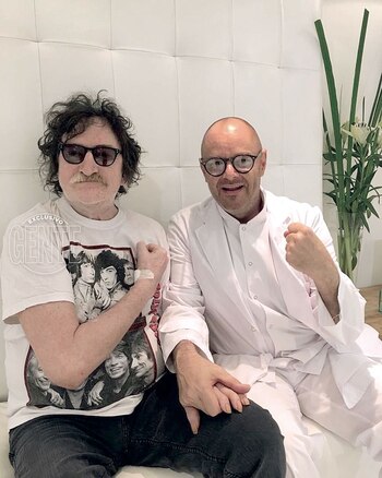 García junto a su gurú,