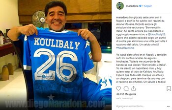 La publicación de Maradona (Instagram: