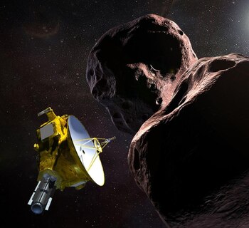 La sonda New Horizons y Ultima Tule en una recreación artística de la NASA (NASA)