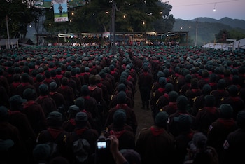 Desde el domingo las bases zapatistas se reúnen en La Realidad, Chiapas (Foto: Cuartoscuro)