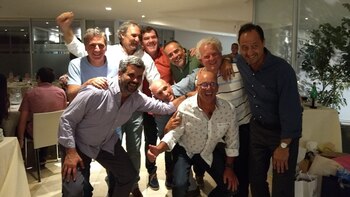 Guillermo Montenegro con sus amigos