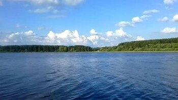 El lago Semlevo, allí hizo