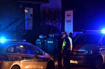 Policías en el lugar del