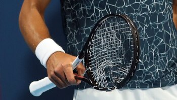 Así quedó la raqueta de