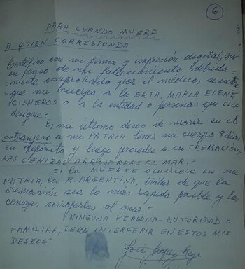 Documento exclusivo: la carta de