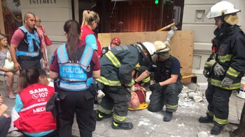 Una de las personas heridas