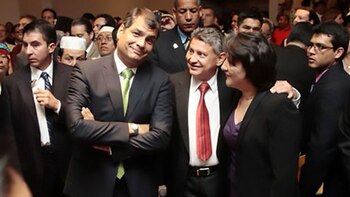Rafael Correa y Pedro Delgado (Imagen de archivo)