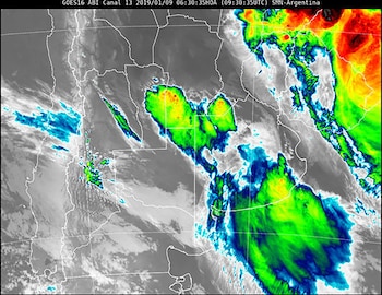Imagen satelital brindada por el