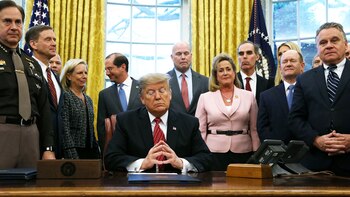 Donald Trump en la Casa